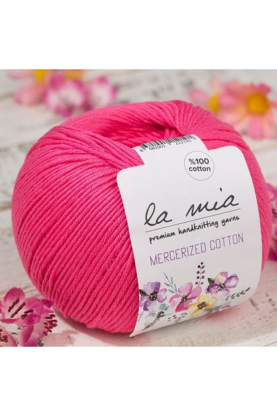 SAVA HOME COLLECTİON Прежда за плетене La Mia Mercerized Cotton, тъмно розова - 35 - 33595