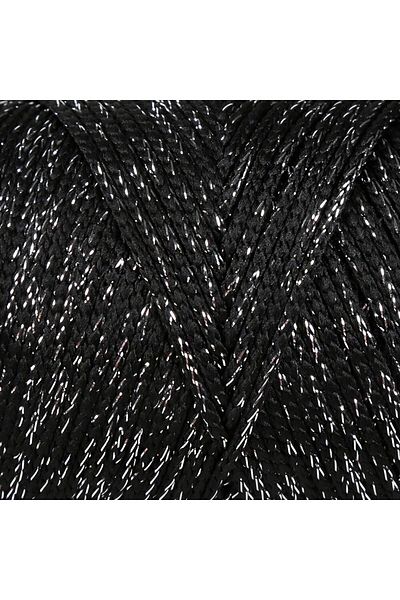SAVA HOME COLLECTİON Macrame String Silver Glitter Μαύρο Loren Soft Star - RM10