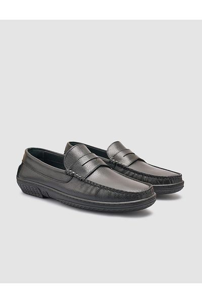 Cabani 100% Genuine Leather Black Men's Casual Shoes