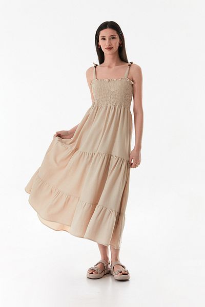 Fulla Moda Φόρεμα με λουράκια Gipe με λεπτομέρειες