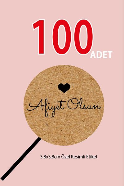 etikettcim Kraft Appearance Sticker "Bon Appetit" Bird