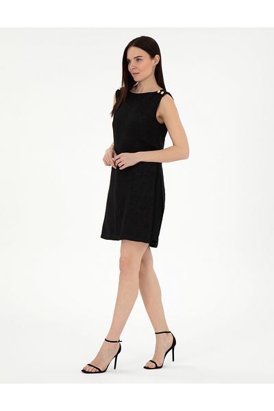 Pierre Cardin Black A-Line Woven Dress 50305986 -Vr046