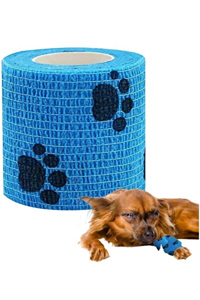 VET 7.5 cm x 4.5 Metre Köpek Kedi Pati Bandajı Yapışkanlı Elastik Sargı Su Ge...