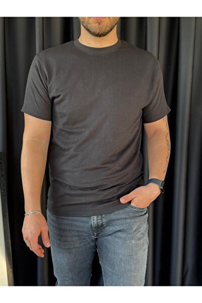 Altamira Ανδρικό μαύρο μπλουζάκι με τυλίγματα