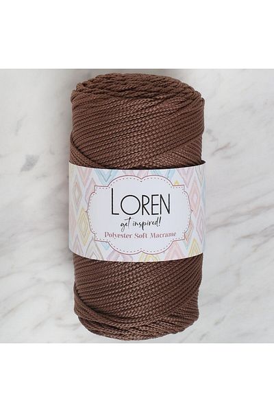 SAVA HOME COLLECTİON Loren Polyester Soft Macrame Brown Πλεκτό Χειροποίητο Σχοινί - LM032 - 34438