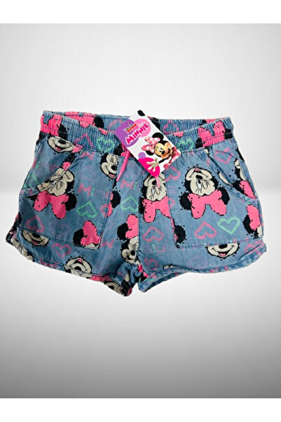 Disney Junior Pantaloni scurți din denim subțire Minnie Mouse cu licență