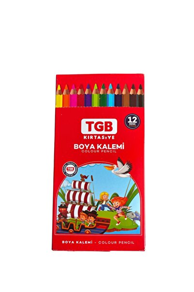 TGB 12 Renk Kuru Boya Kalemi Tam Boy