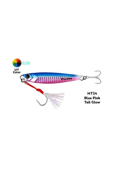 Fujin Jig-X 40gr Shore Jigging Jig Yem - MT24 Blue Pink Tail Glow