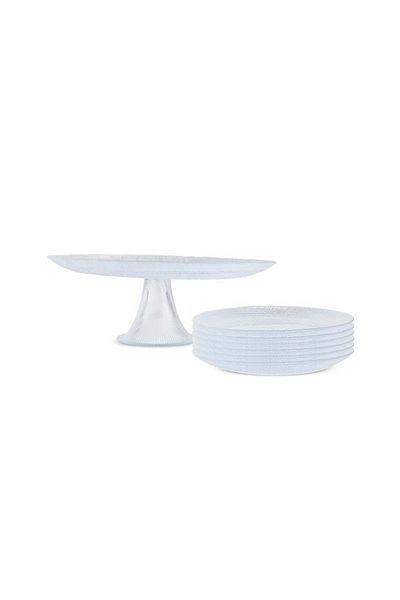 Karaca Spiral Glass 7 Piece Cake / Dessert Set 28 cm
