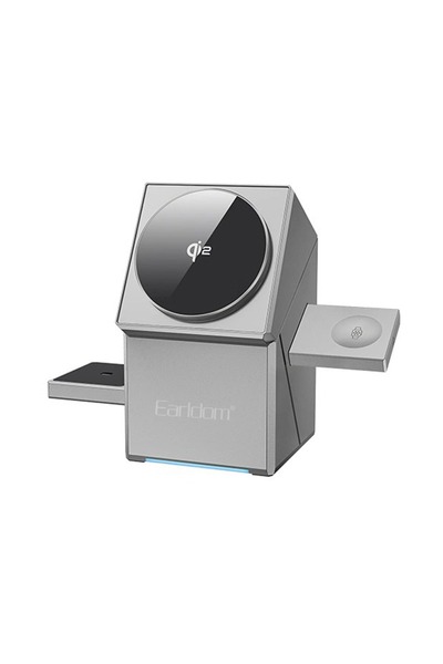 Earldom Wc65 3in1 15w Telefon 2.5w Saat Ve 5w Airpods Için Kablosuz Şarj Standı