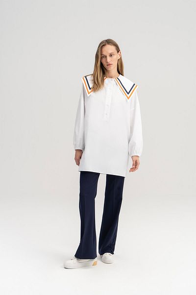 Touché Privé Collared Poplin Tunic