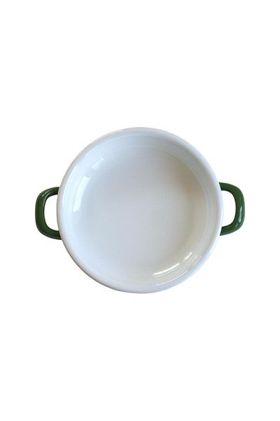 Elifle 18 cm Double Handle Egg Sahanı - Enameled Sahanı Healthy Omelet Pan