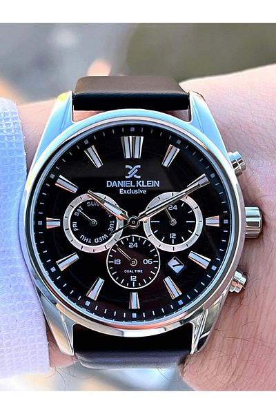 Daniel Klein BLKT.2.863 Daniel Klein Leather Cord 30 Mt Water Resistant Men's Wristwatch