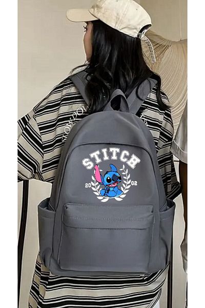 Aesthia Stitch Collage Printed Classroom, Course, School Backpack -Mingalondon
