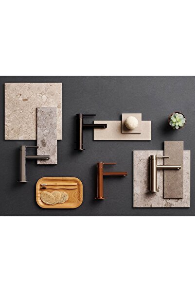 VitrA Bowl Basin Mixer Tap, Brushed Nickel Finish, With Pop-up Valve And Easy Installation