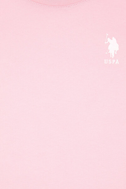 U.S. Polo Assn. Erkek Çocuk Açık Pembe Basic Bisiklet Yaka Tişört 50306502-VR078
