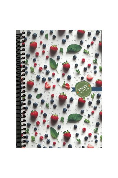 Gıpta GIPTA Berry Notes - Spiraled Hard Cover 17x24 120YP Checked Notebook