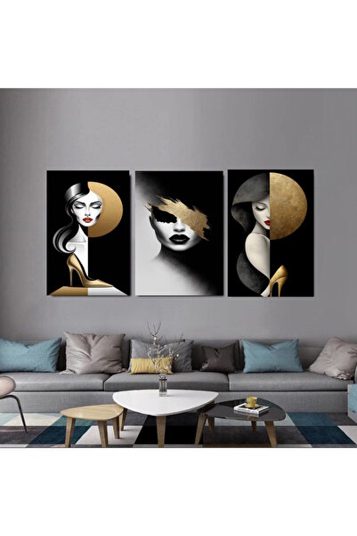 Tunax 3 LÜ ÖZEL TASARIM TABLO EV DUVAR SALON OFİS DÜKKAN GÜZELLİK MERKEZİ HOL...