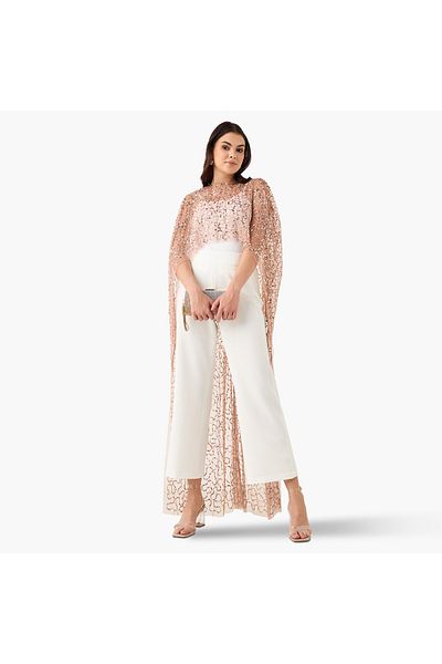 Iconic Iconic Embellished Longline Cape Shrug