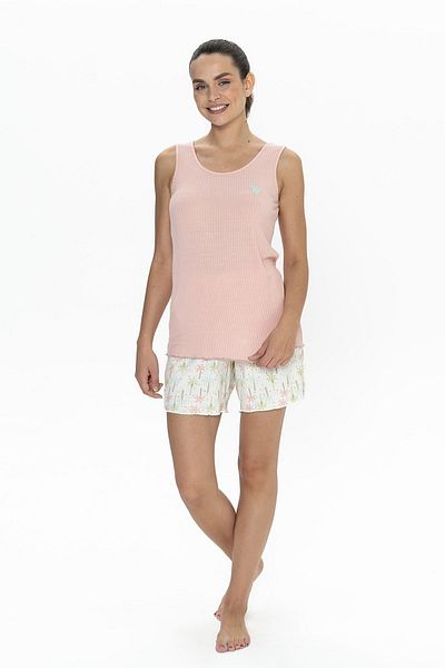 U.S. Polo Assn. U.S. Polo Assn Women's Thick Askilli Crew Neck Pajama Set - 20080