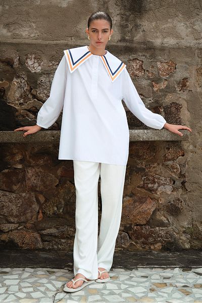 Touché Privé Collared Poplin Tunic