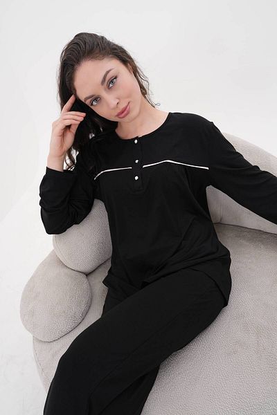 MANSHET Women's Plus Size Pajamas Set 2-Piece Long Sleeve Special Design