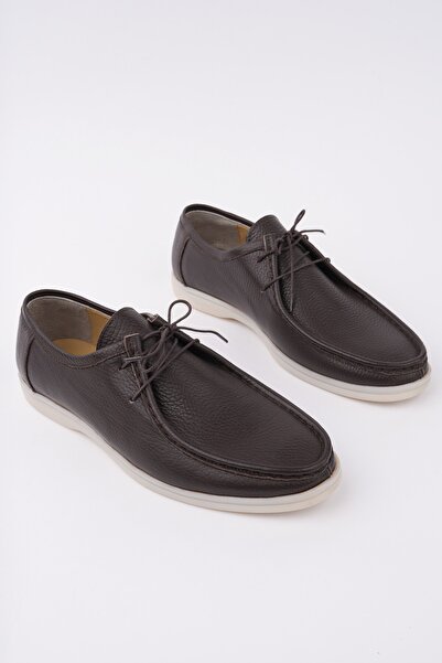 MUGGO Antoni̇o Lace-Up Genuine Leather Men's Daily Casual Shoes