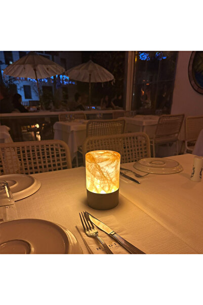 AEM AYDINLATMA Mermer Şarjlı Masa Lambası