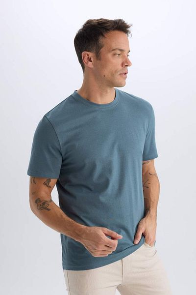 DeFacto Ανδρικό T-shirt V7699az/be576 Petrol