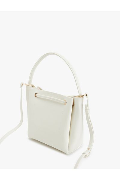 Koton Drawstring Faux Leather Tote Bag with Adjustable Strap