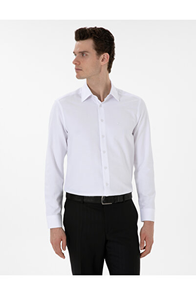 Pierre Cardin Bela košulja dugih rukava regularnog kroja od dobija 50303376-V...