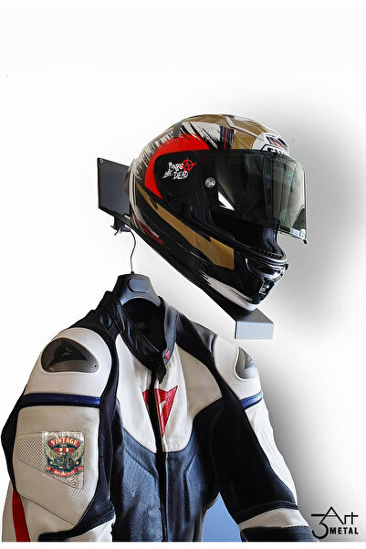3art Metal Motosiklet Kask Askılığı - Duvara Monte Metal Kask Tutucu | Şık & Dayanıklı Tasarım