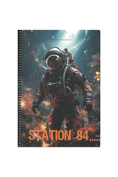 Gıpta GIPTA STATION - دفتر ملاحظات مخطط بغطاء كرتوني حلزوني مقاس A4 80YP