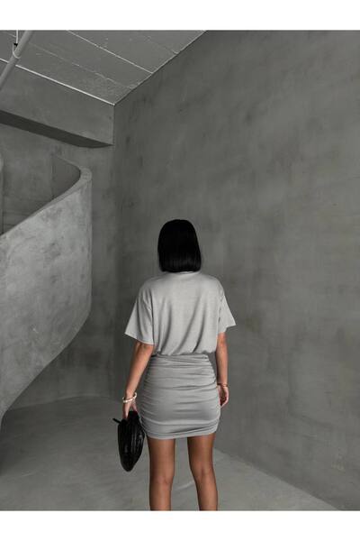 ARK MAĞAZALARI Γυναικείο φόρεμα με λεπτομέρεια Modal Star του καθημερινού σας στυλ