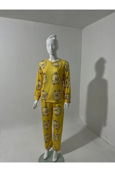 gold label CİVCİV BASKILI UZUN KOLLU PİJAMA TAKIMI