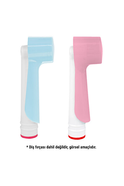 PI&GO Şarjlı Ve Pilli Diş Fırça Koruyucu Kapak Turkuaz-Pembe