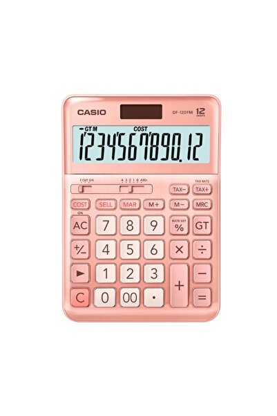Casio Df-120fm 12 Hane Masaüstü Pembe Hesap Makinesi