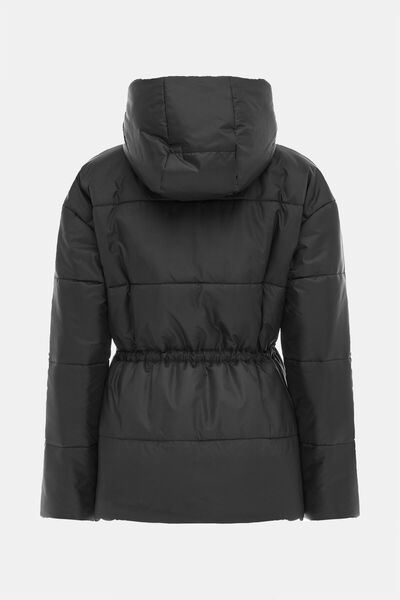 W Collection Black Hooded Coat