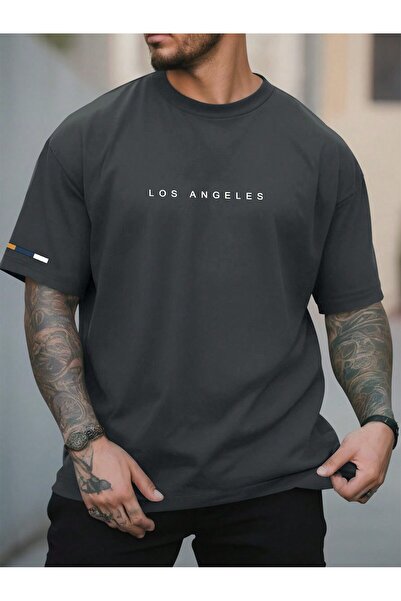 Vordevia Los Anđeles Štampano Oversize kroj Pamuk lu T-shirt