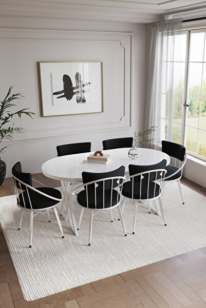 BY ORHAN GÜZEL SELENİT Mutfak Yemek Masası Takımı- 6 KİŞİLİK Mutfak Masa Sand...