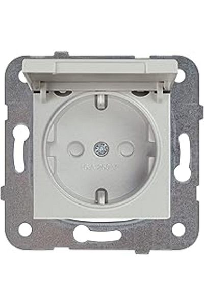 STOREMAX White Cover Novella Met Grounded Socket Mechanism Button Cover