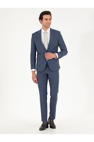 Cacharel Blue Slim Fit Suit 50265116-Vr036