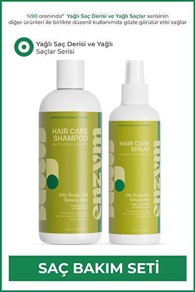 ENZYM COSMETICS Yağlı saç derisi ve yağlı saçlara özel yağlanma karşıtı saç b...