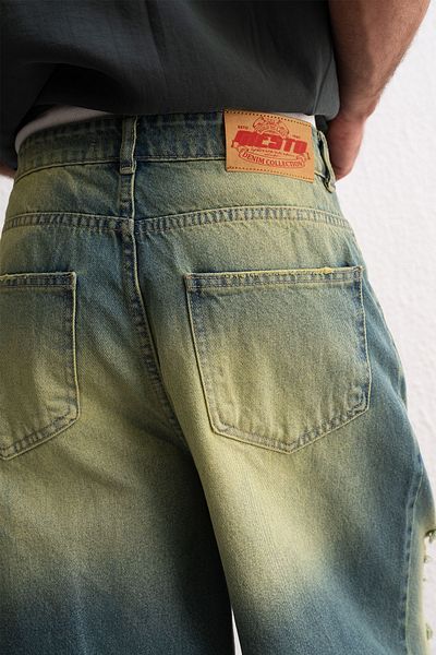GIESTO PANTALONI SCURT VERDE JEAN RUPITI