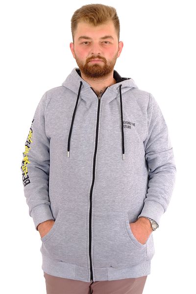 ModeXL XL Ανδρικό φούτερ μεγάλου μεγέθους - Φούτερ με φερμουάρ FUTURE U24549 Grimelange