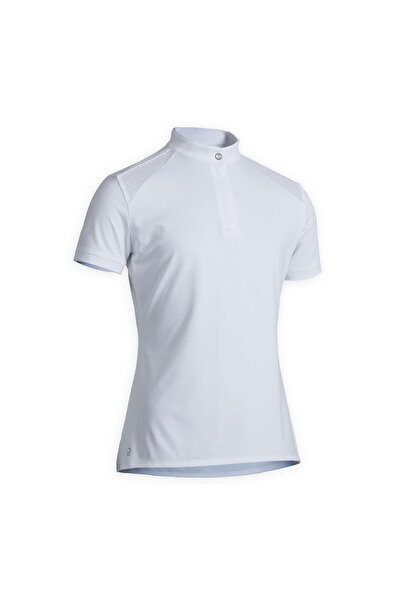 Decathlon Fouganza Çocuk Binici Müsabaka Polo Tişörtü - Beyaz - 500