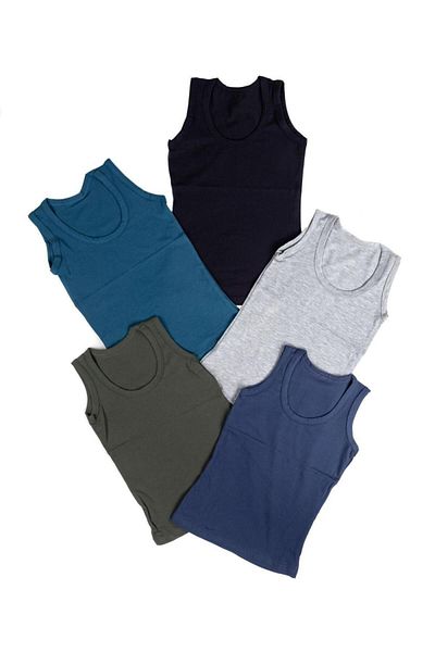 Nicoletta Boy's Undershirt 5 Pack Lycra Mixcolor