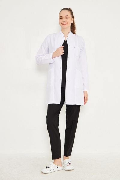 Class Üniforma White Nurse Pharmacist Doctor Apron - Judge Collar