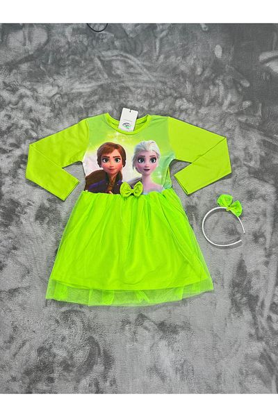 NEWKİDS 6-10 Years Old Girl's Dress with Buckle