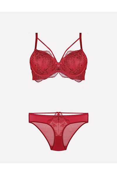Nurteks 4485 Σουτιέν με επένδυση Claret Red